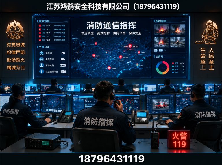 丽水消防通信指挥展示图